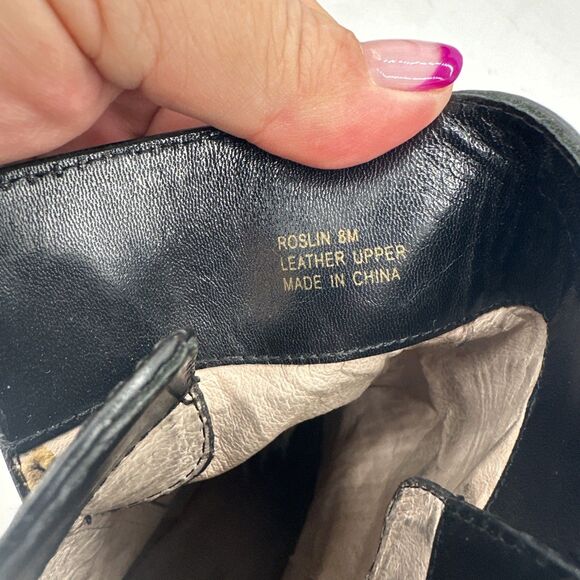 Pour La Victoire Women’s Black Leather Roslin Mid-Calf Buckle Boots Size 8M - Picture 7 of 8